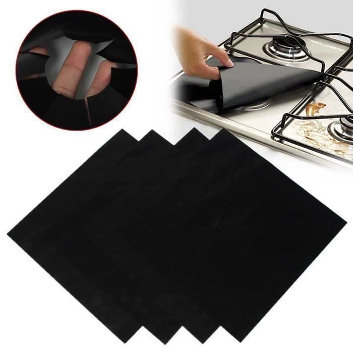 4pcs réutilisable cuisinière à gaz cuisinière plaque de protection de brûleur couvercle pour Mee nettoyage de Mea cuisine Me63073