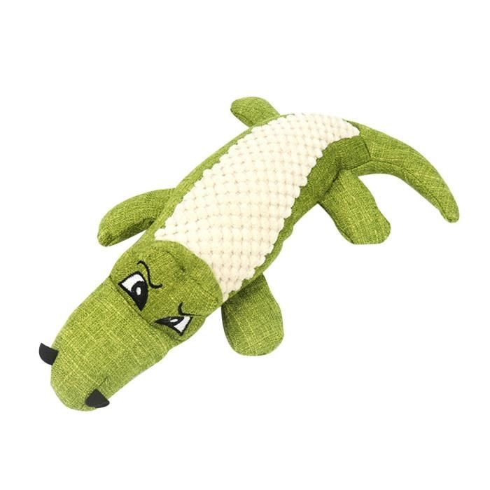 Jouet,Jouet chien en lin Crocodile peluche Animal en peluche, chien, mâcher, bruit grinçant, jouet nettoyage dents - Type green