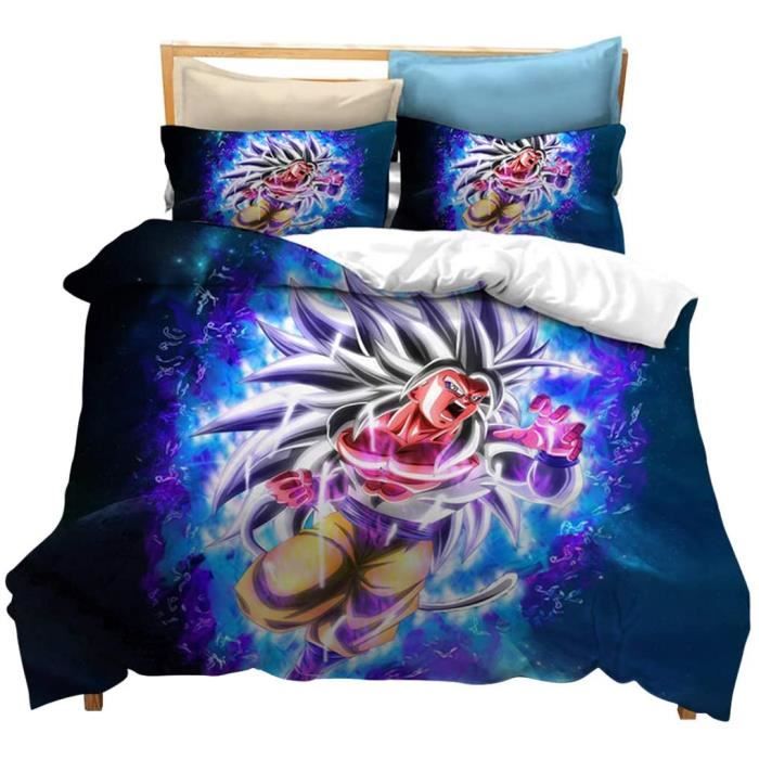 PARURE DE COUETTE KIACIYA Housse De Couette Dragon Ball 140x210 Cm Parure De Lit Dragon Ball Z Super 2 Personnes Motif 3D Housse1416