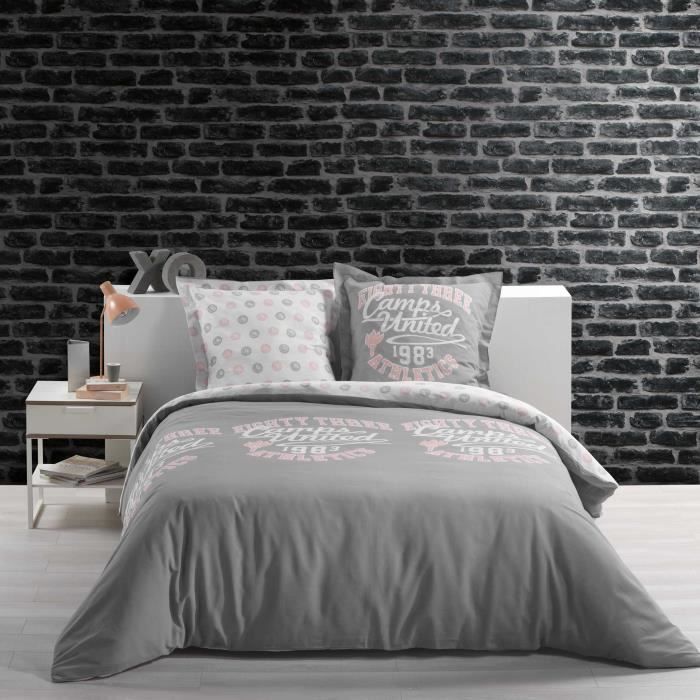 CDaffaires parure 3 p. 240 x 220 cm imprime 42 fils allover camps college
