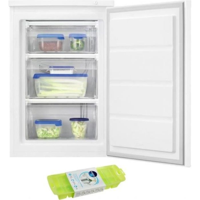 FAURE Congélateur armoire vertical blanc Froid Statique 85L Autonomie 15h 3 tiroirs 56 Blanc