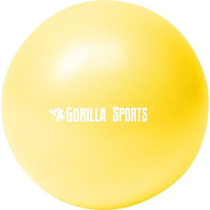 Mini-ballon d'exercice jaune, ballon léger de Pilates Soft Ball - Diamètre : 18 cm