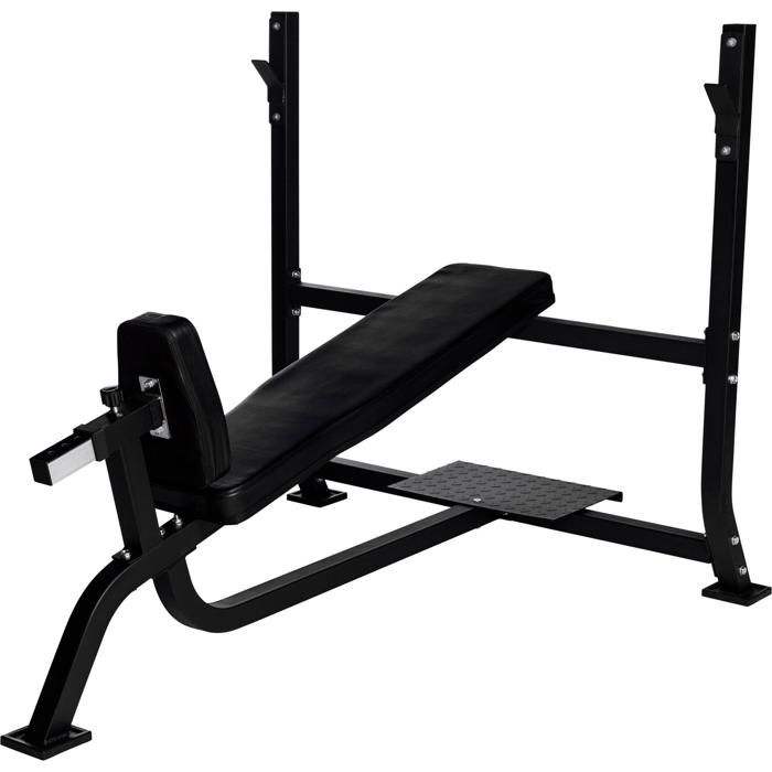 Gorilla Sports - Banc développé Incliné avec assise réglable Noir