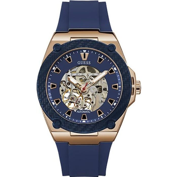 Montre automatique GUESS en Silicone Bleu