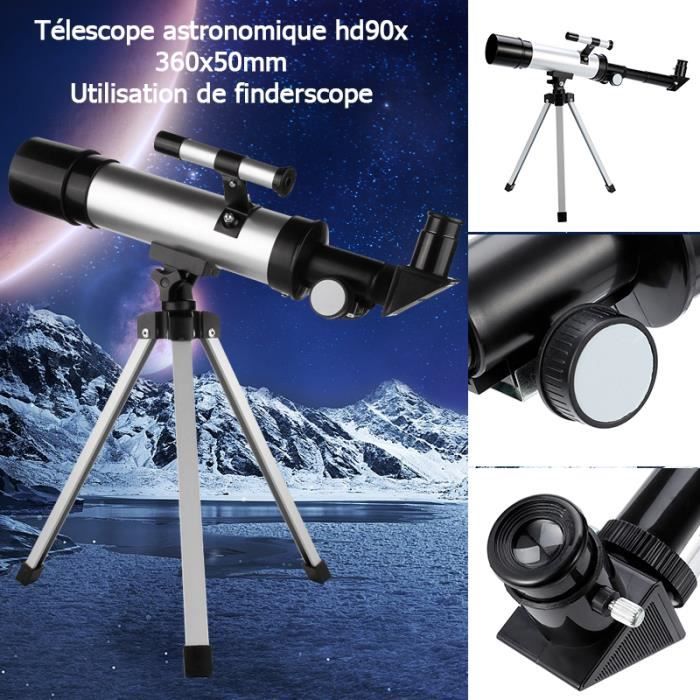 MERKMAK Télescope Astronomique - Portable et Puissant - Facile à Monter et Utiliser - Idéal pour les Enfants et les Adultes Débutant