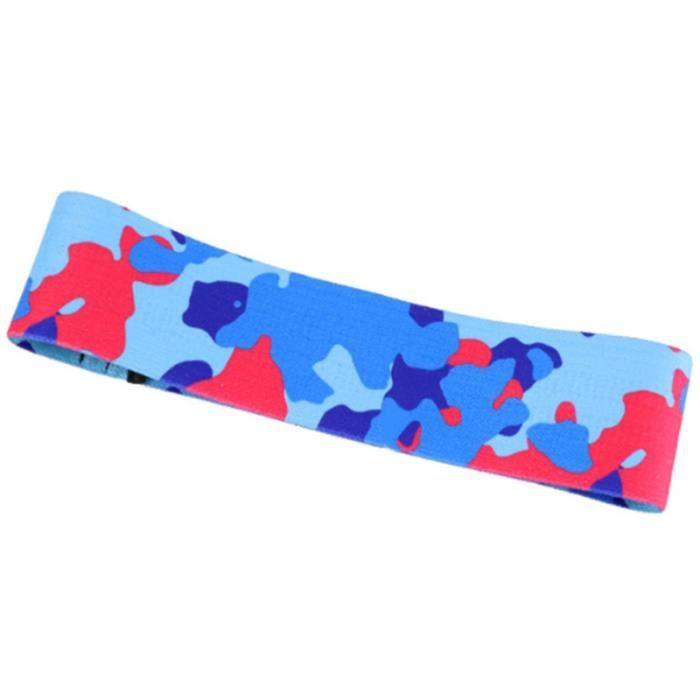 Latex Slip Coton RéSistance Bandes Butin Bandes ÉLastiques Exercice pour Cuisse Hanches Glutes Pont Fitness Camouflage Bleu