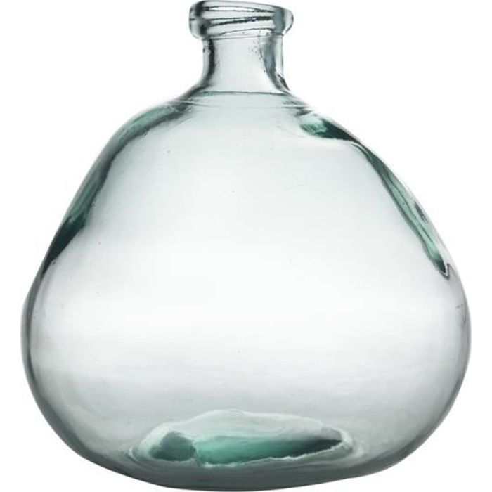 Vase bouteille Simplicity verre 100% recyclé 23cm - Table Passion Transparent