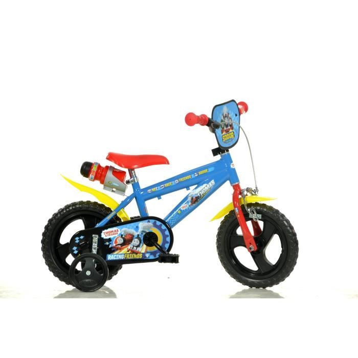 Velò Enfant Sans Frein Dino Bikes Thomas Et Ses Amis 12 Pouces Stabilisateurs Porte-bidon Bleu