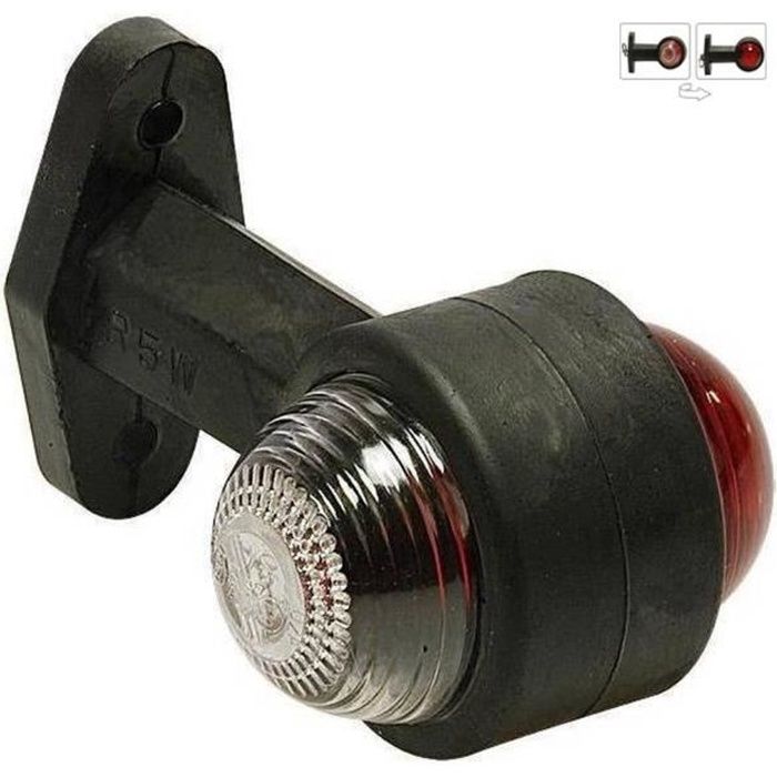 Pack de 2 Feux de gabarit position 12v rouge / blanc pour remorque semi