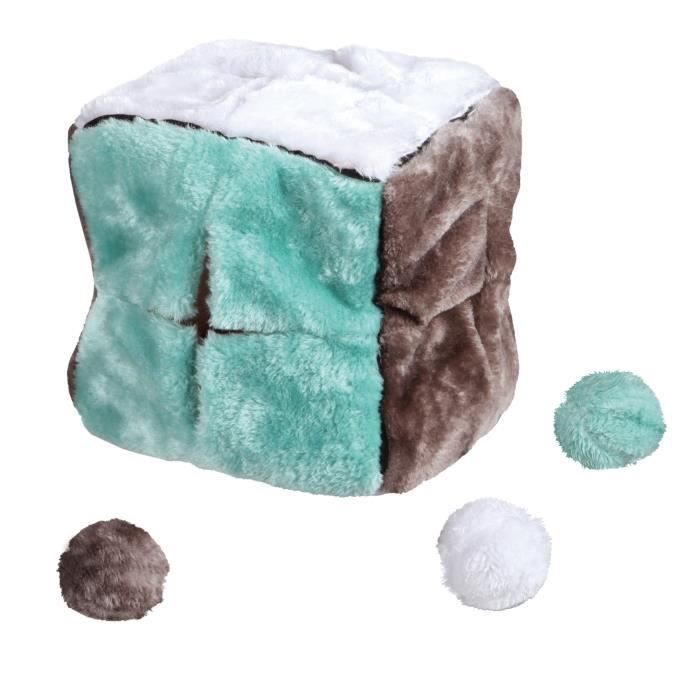 TRIXIE Cube avec 4 balles de jeu - Pour chien