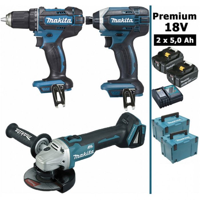 Makita DDF482RFJ Perceuse visseuse DDF482 18V Li-Ion (2 x 3Ah) en c Makpac - vue 3