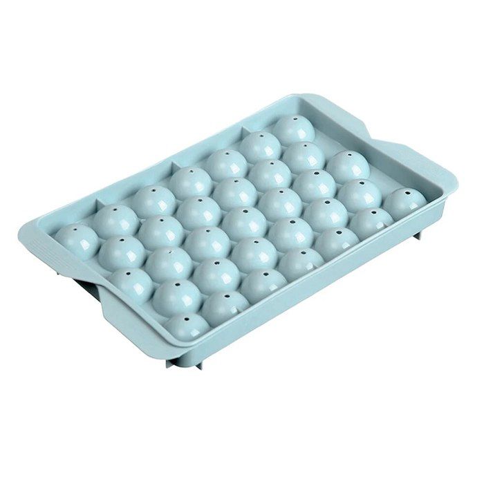 Moule à glaçons rond avec couvercle,33 boules de hockey,moule en pp ...