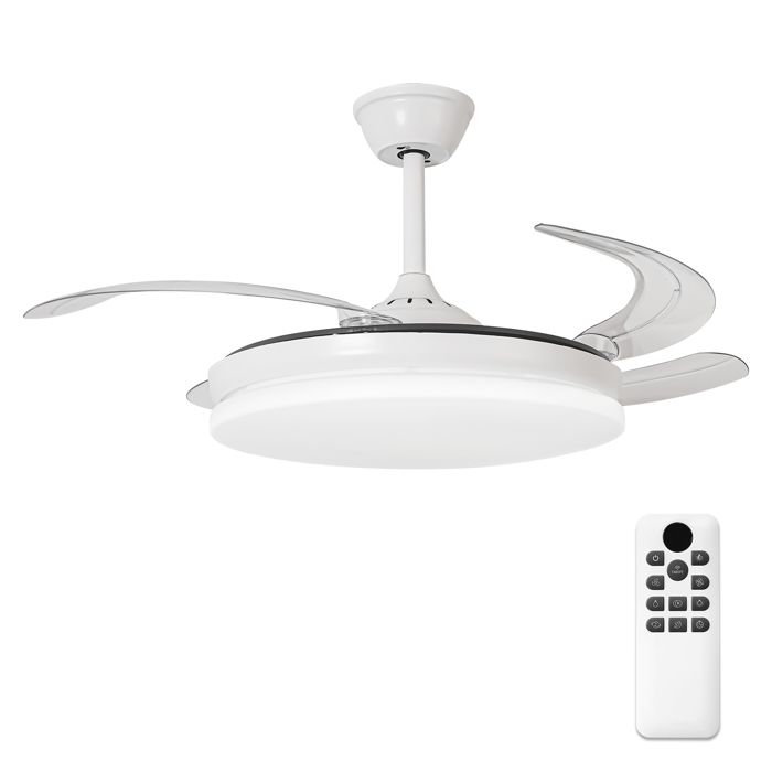 Parrot Uncle Ventilateur de Plafond 106cm avec LED 36W Moteur DC Réversible et Silencieux - Parrot Uncle