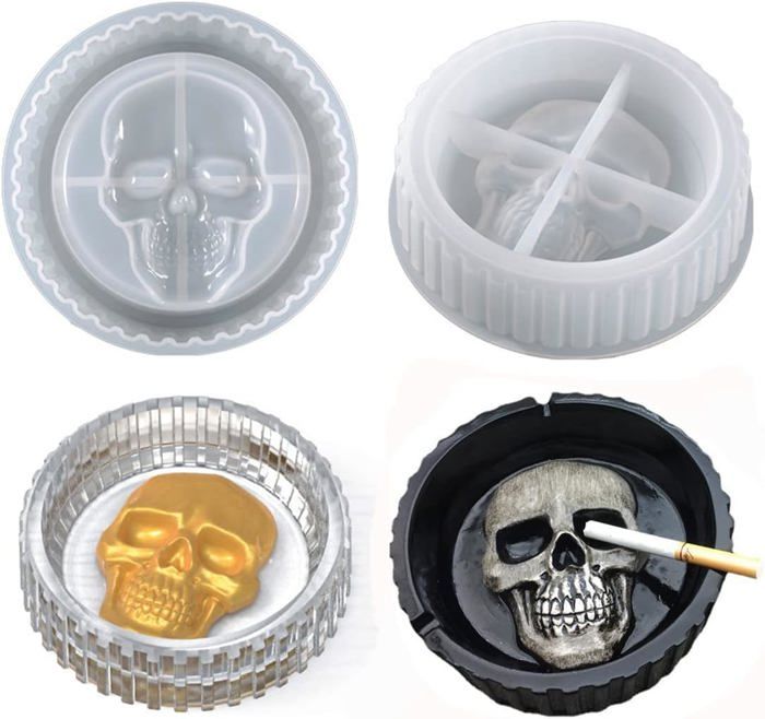 Moules en résine en silicone pour cendrier, cendrier, boîte de rangement pour bijoux, moules en résine époxy Moules en résine en silicone pour cendrier, cendrier, boîte de rangement pour bijoux, moules en résine époxy