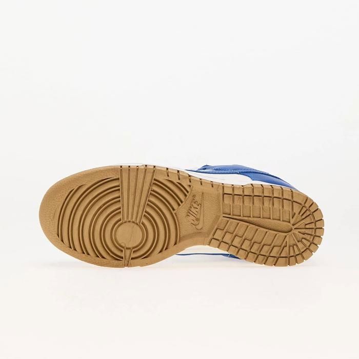Nike Nike Dunk Low sneakers bleu et doré — cuir lisse col bas rembourré