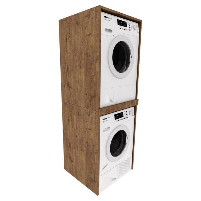 COLONNE DE SALLE DE BAIN - MRBLS_HOME 66 x 180 x 65 cm - RETRO - MEUBLE DE SALLE DE BAIN Armoire pour lave-linge