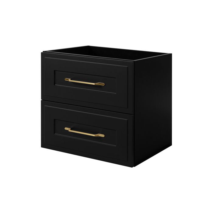 Meuble sous lavabo classique noir 60 x 57 x 46 cm