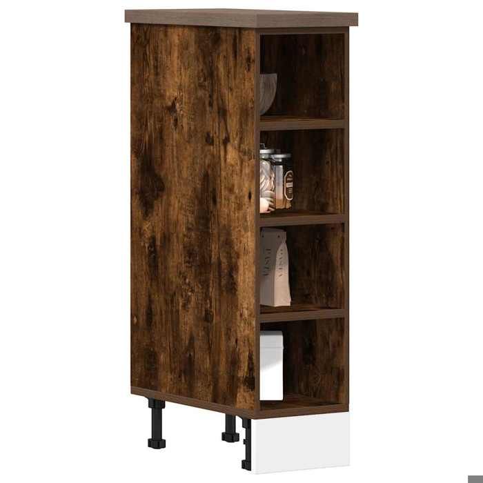 Meuble cuisinecharge 65 kgDesign ModerneArmoire de plancher - Riga chêne fumé 20x445x815cm 315786