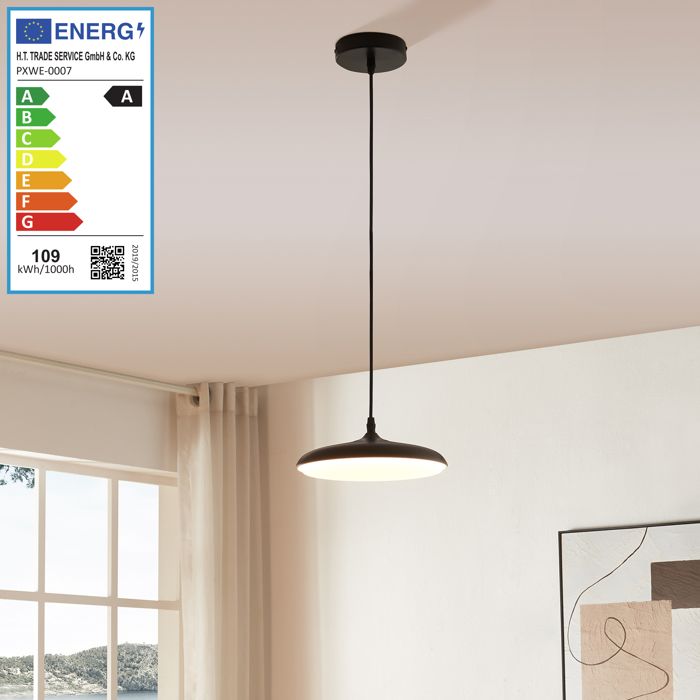 Suspension Oupilu avec LED intégrées 120 x 25 x 25 cm noir / blanc
