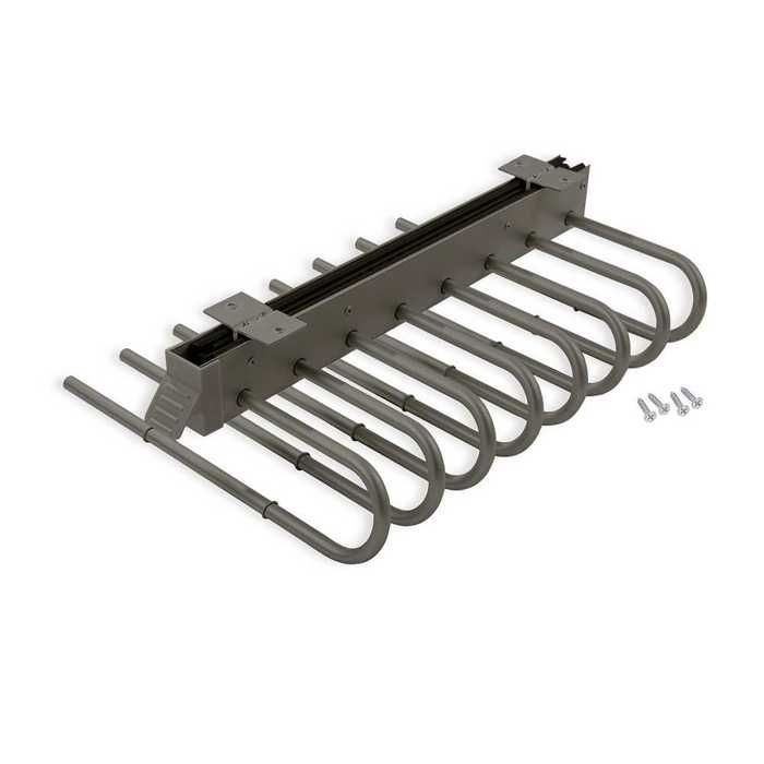 Porte-pantalon coulissant EMUCA 450 mm titane droit