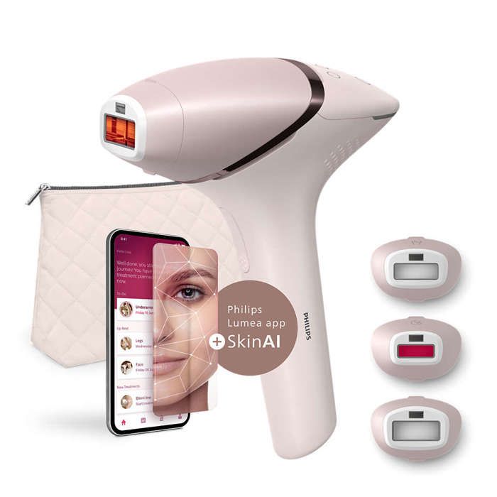 Philips Lumea série 9900 épilateur à lumière pulsée alternative à 'épilation laser SenseIQ et SkinAI 3 embouts pour le corps le visage et les zones de précision avec ou sans fil BRI95302 - vue 9