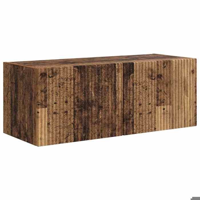 NEUF Armoires TV - Marron - Meuble TV mural - 2 pcs - pour maison - Bois Ancien 60x31x29.5 cm TT2023