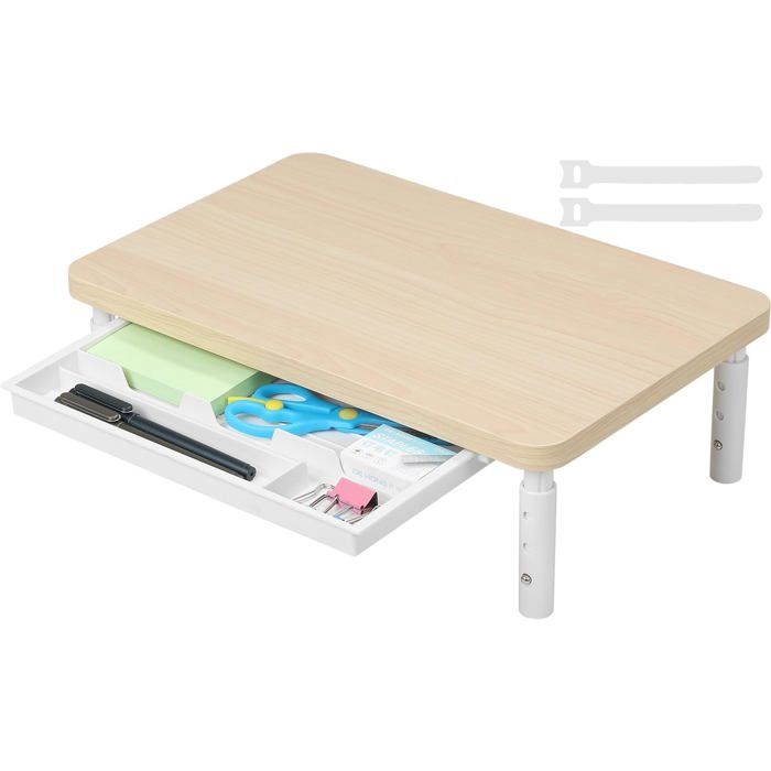 Support Ordinateur Portable Réglable En Hauteur - 3 Niveaux, Acier Laminé à Froid - Ventilation Intégrée, Antidérapant - Noir/blanc
