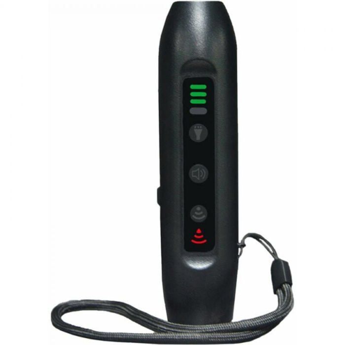Répulsif ultrasonique pour chiens à 3 modes portable et rechargeable avec lampe de poche intelligente haute luminosité noir av