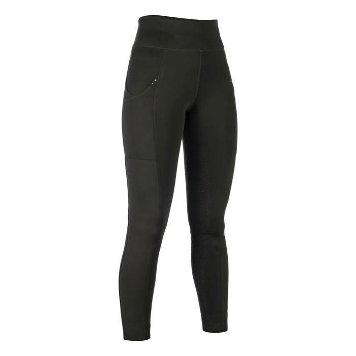 Legging équitation full grip fille HKM Cosy II - khaki Legging équitation full grip fille HKM Cosy II - khaki