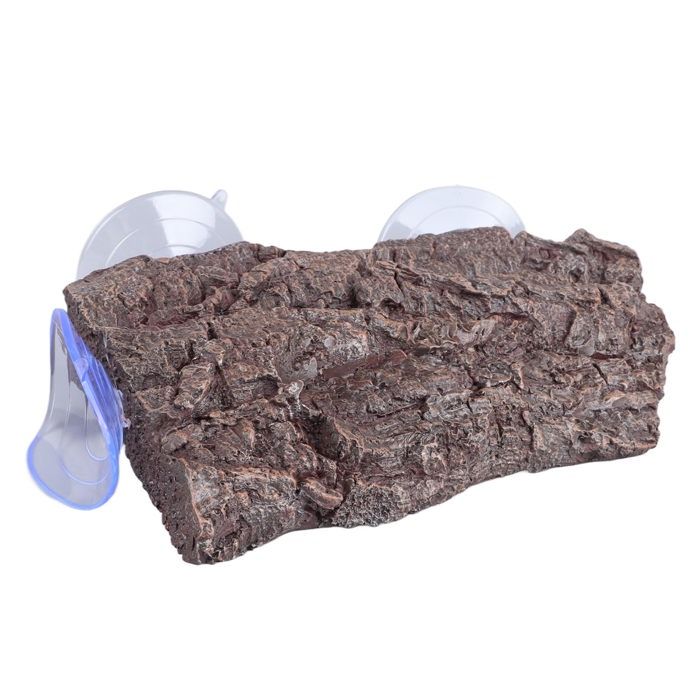 AUCUNE Plate-forme pour tortues Plate-forme de repos en résine pour tortue Simulation en forme animalerie fond Type décorce