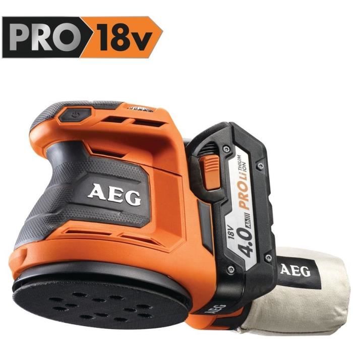 Ponceuse Excentrique Aeg 18v 125mm Li Ion 2 Batteries 4 0ah 1 Chargeur 80min Bex18 125 Li 402c Achat Vente Ponceuse Polisseuse Ponceuse Excentrique 18v O125m Cdiscount