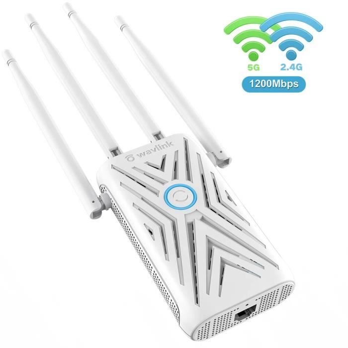 Port Ethernet 100m - Répéteur WiFi 5 mesurz, 1200Mbps, longue portée ...