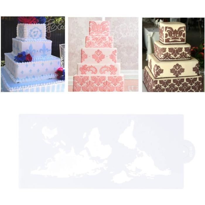 Pochoir à Gâteau Transparent En Plastique PET - Moule Réutilisable Pour Décorations Chocolat, Fondant Et Glaçage 70x15 Cm - 13