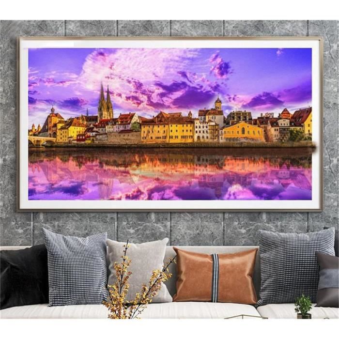 Kit Peinture Diamant 5D Rose Noir Et Blanc – 30x60 Cm – Forage Rond – Plein – Déco Murale