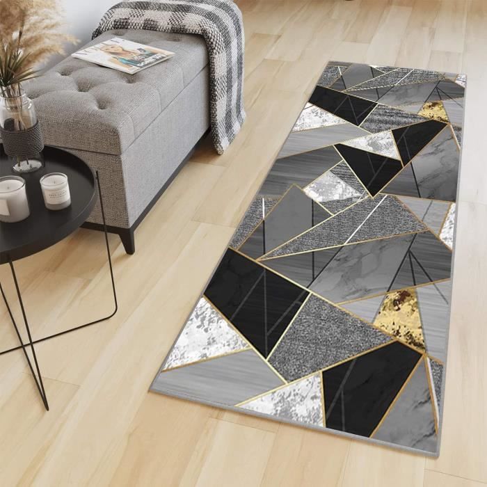 Tapis Cuisine Lavable Antiderapant 40x300cm - Couloir, Salon, Chambre - Polyester Résistant - Couleur L - 6