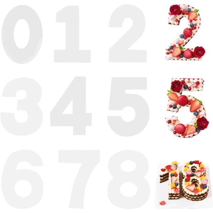 Max Cook 9Pcs Moule Number Cake Grand Format Acryliques Moule À Cake 12 ...