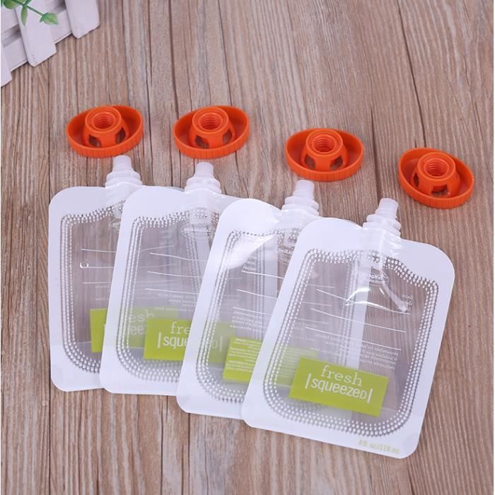 Gourdes Reutilisables Recharge 50 Gourdes Jetables Squeeze Station Cdiscount Puericulture Eveil Bebe