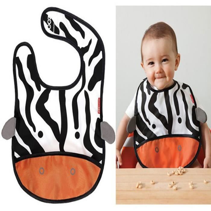 Mignonne Zebre Dessin Anime Bebe Dribble Alimentation Repas Bavoir Achat Vente Bavoir Cdiscount