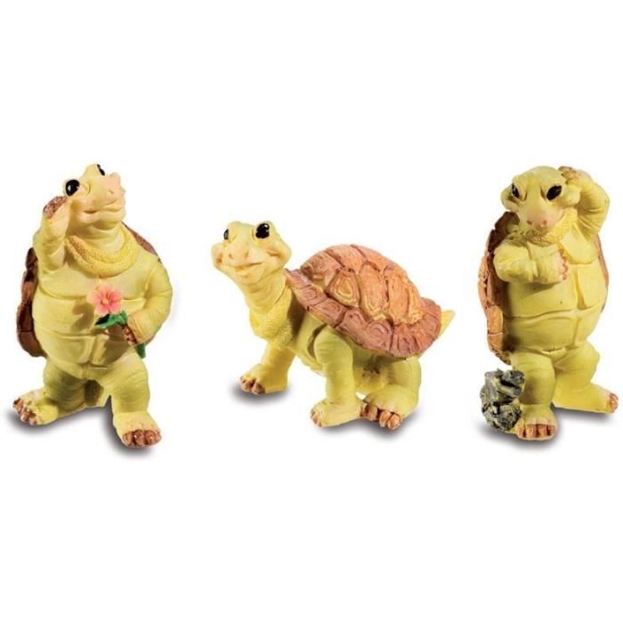 Lot De 3 Figurine Statuette Tortue Rigolote Humoristique Cdiscount Maison