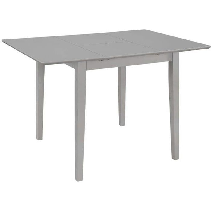 table de salon salle à manger dîner design extensible gris 80-120 cm mdf 0902270