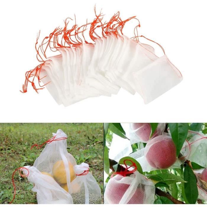 100 Sacs Filet Réutilisables - Maille Respirante - Rangement Légumes, Fruits, Jouets - Vert