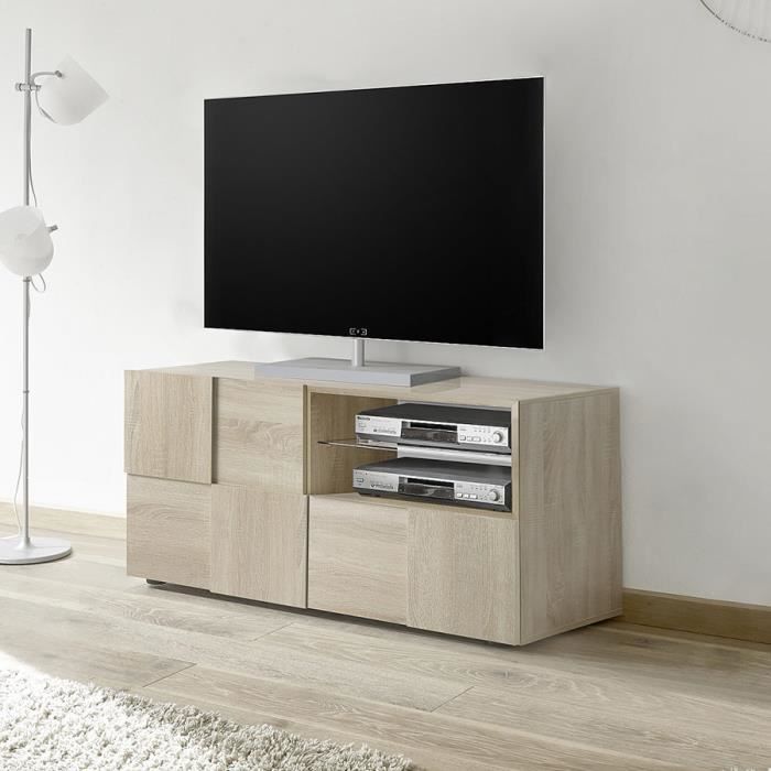petit meuble tv contemporain couleur chene sandrea