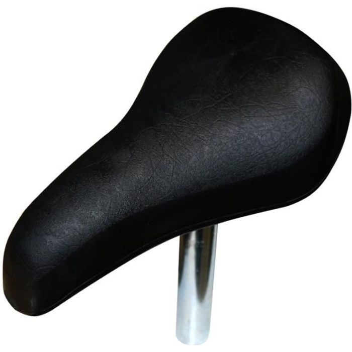 Selle vélo bmx noir enfant assise mousse confort avec tige 22mm 140mm universelle femme draisienne