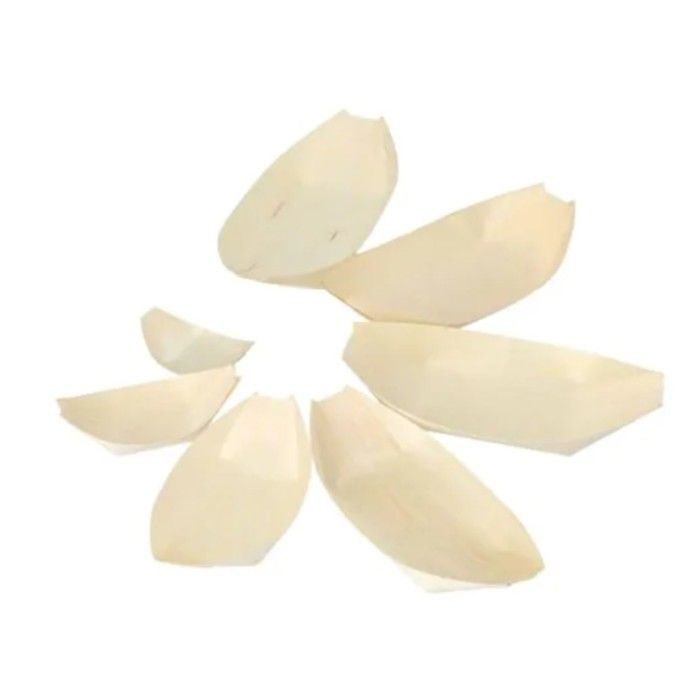Lot De 50 Barquettes Alimentaires En Bambou Biodégradables Cabilock - Idéales Pour Amuse-Bouches Et Événements