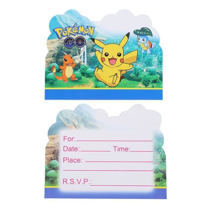 Carte D Invitation Papier Pokemon 10 Pieces Decorations De Fete D Anniversaire Reception Cadeau Pour Be Modele Kuyqkpb065 Achat Vente Faire Part Invitation Carte D Invitation Papier Poke Cdiscount