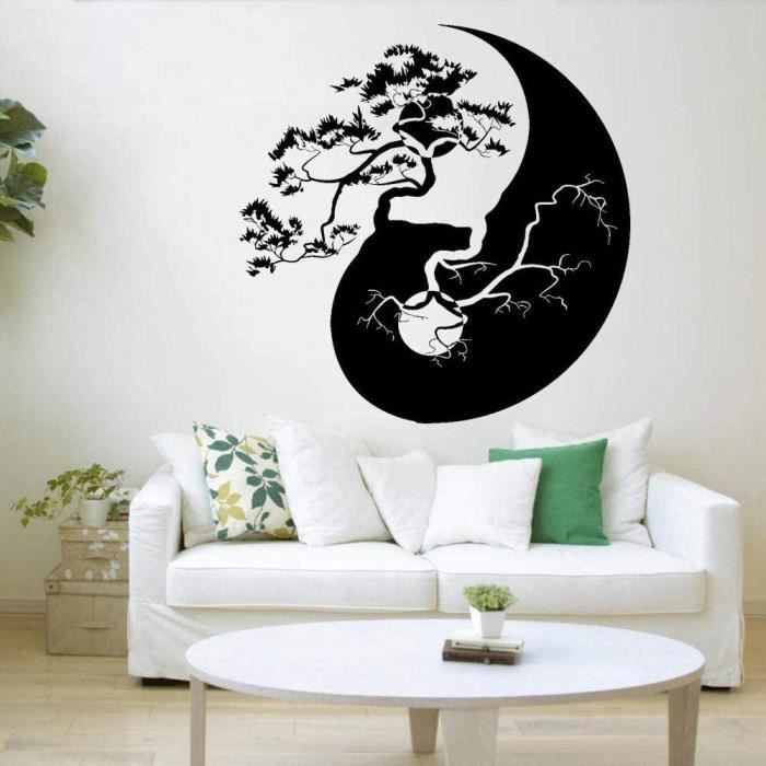 Stickers Muraux,Sticker Mural Zen Yin Yang Arbre De Style