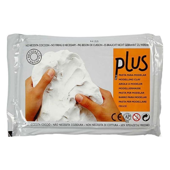 Pâte à modeler qui sèche à l'air - pas de cuisson - après séchage, peut être peinte et décorée avec Plus Color. réf 789010