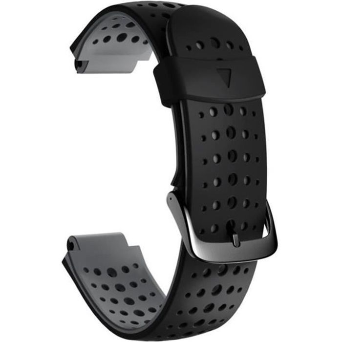 Bracelet de montre en silicone dual colors pour Garmin Forerunner 235-220-230-620-630-735  X733 Black Grey, - Achat/vente bracelet de montre Neuf - Cdiscount