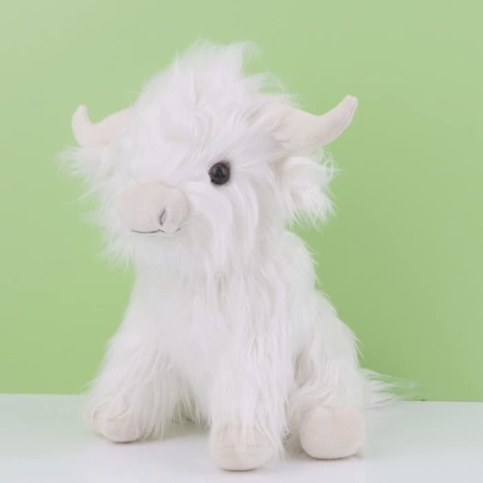 Peluche Vache Highland Living Nature - 22cm - Avec Son 'Meuh' - Réaliste Et Douce - Cadeau Enfant