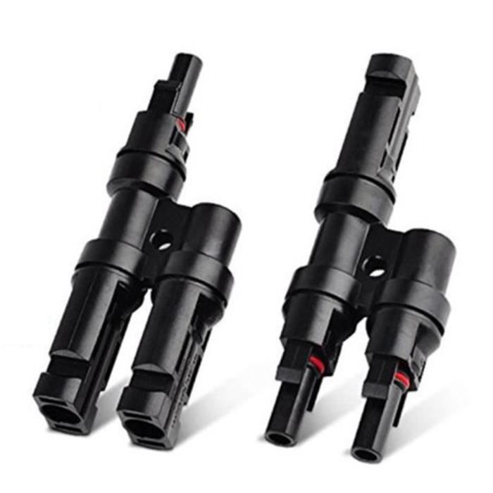 Connecteur Solaire Photovoltaïque MC4 Fiche à Trois Voies De Type T